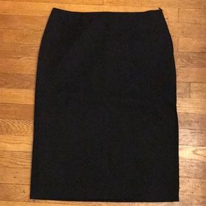 Midi length Wool skirt with side slit